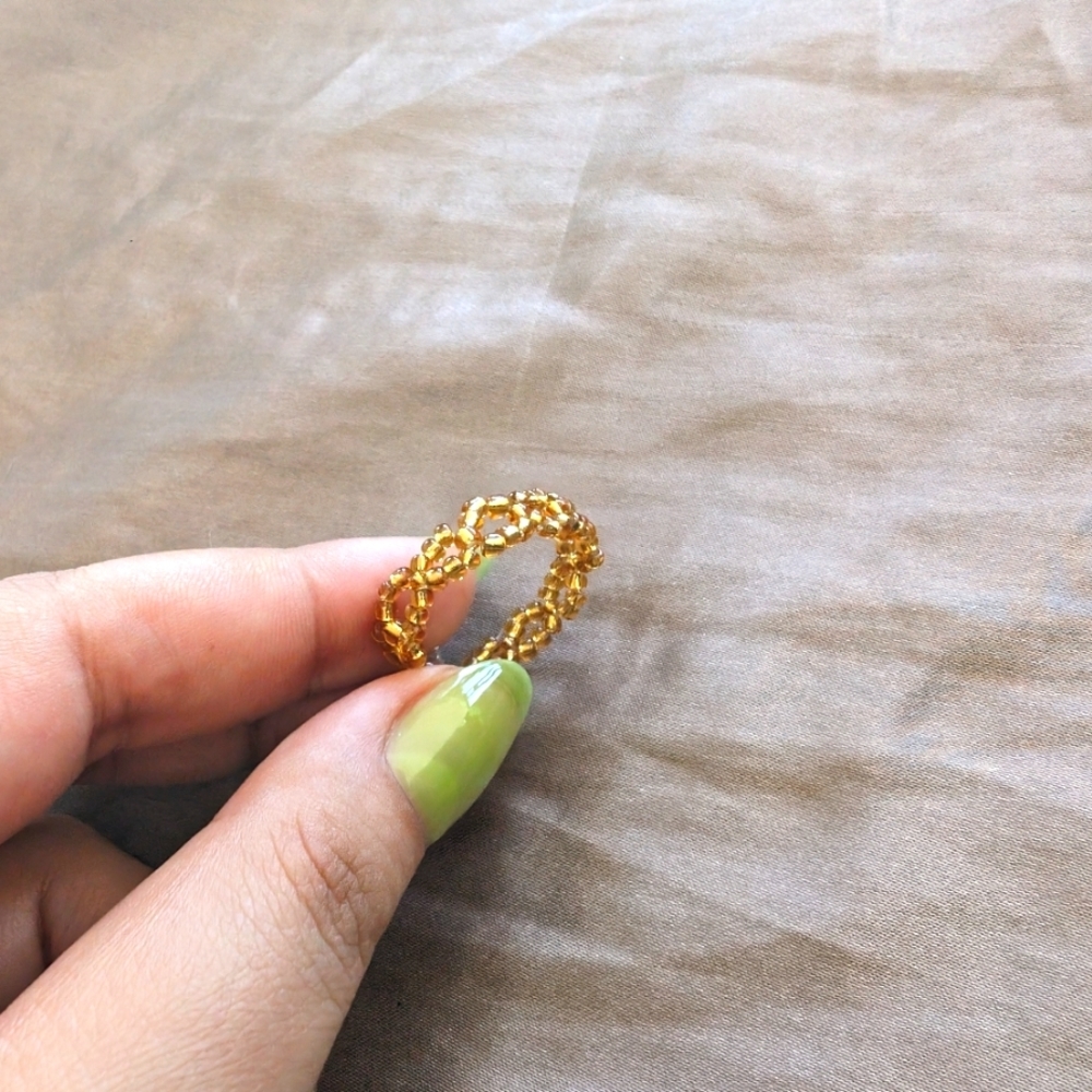 Gold beaded ring